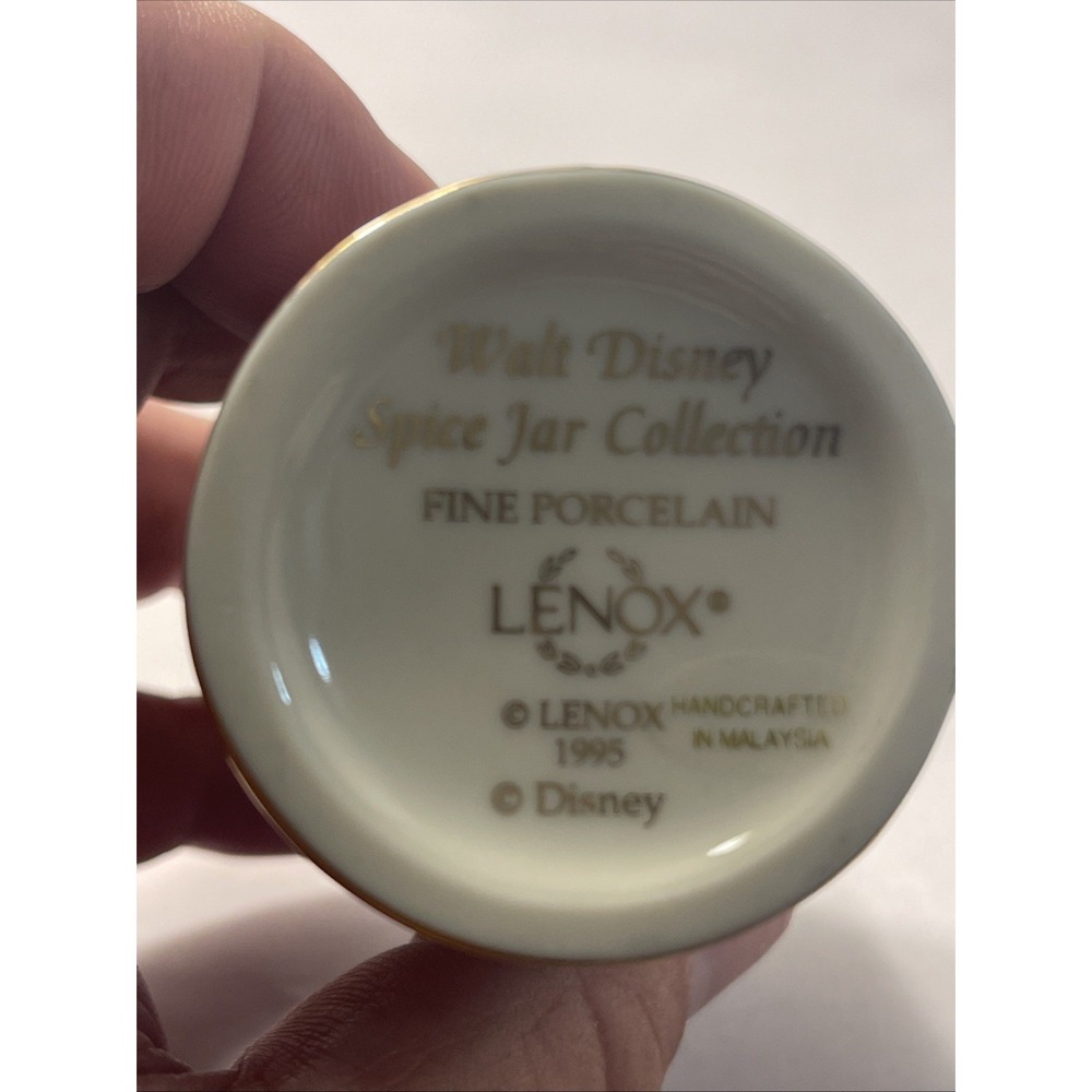 Walt Disney Spice Jar Collection Alice Wonderland Mint Jar 1995 Lenox Porcelain - Picture 10 of 14